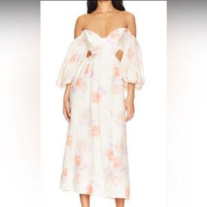 Bardot Lucia Midi Dress in Painterly Floral Size Small